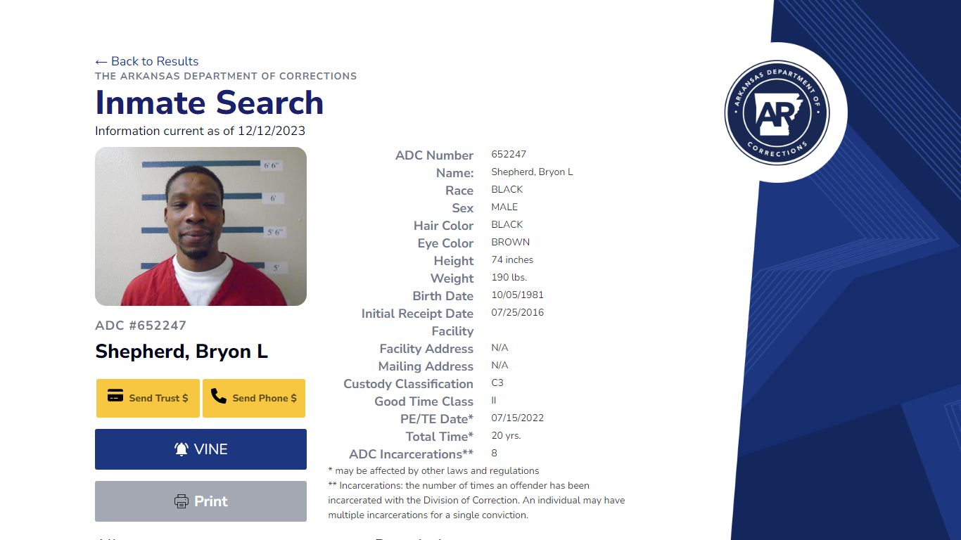 Inmate Search